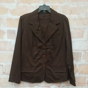 Daisy Fuentes Chocolate Brown Blazer